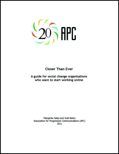 image linking to Closer Than Ever: A guide for social change organisations who want to start working online