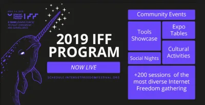  image linking to APC at the Internet Freedom Festival 2019 