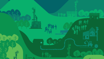 Image; Extract from the GISWatch 2018 cover illustration by Matias Bervejillo. image linking to Launch of the 2018 edition of GISWatch on community networks at the IGF