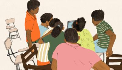 Original illustration by Gustavo Nascimento. image linking to Community Networks and Local Access Monthly Newsletter - Number 43