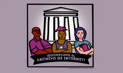  image linking to Pronunciamiento conjunto en apoyo a Internet Archive 