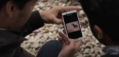  image linking to Take Back the Tech! campaigners sending its message loud and clear